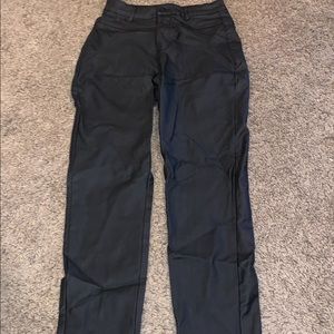 SHEIN high waisted leather jeans